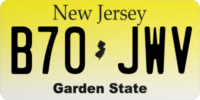 NJ license plate B70JWV
