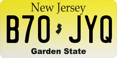NJ license plate B70JYQ