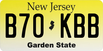 NJ license plate B70KBB