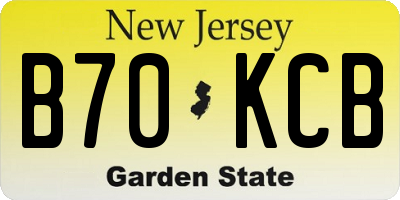 NJ license plate B70KCB