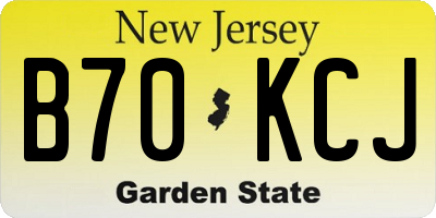 NJ license plate B70KCJ