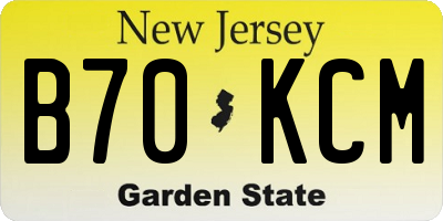 NJ license plate B70KCM