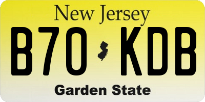NJ license plate B70KDB