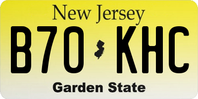 NJ license plate B70KHC