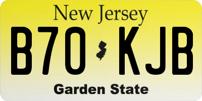 NJ license plate B70KJB