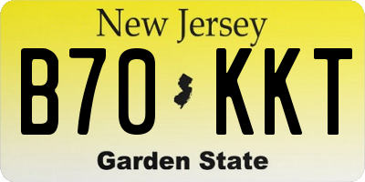 NJ license plate B70KKT