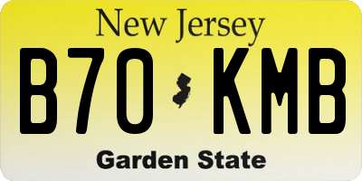 NJ license plate B70KMB