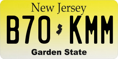 NJ license plate B70KMM