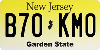 NJ license plate B70KMO