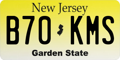 NJ license plate B70KMS