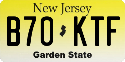 NJ license plate B70KTF