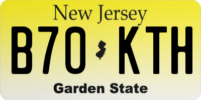 NJ license plate B70KTH
