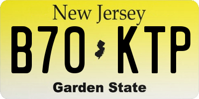 NJ license plate B70KTP