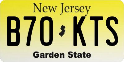 NJ license plate B70KTS