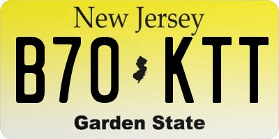 NJ license plate B70KTT