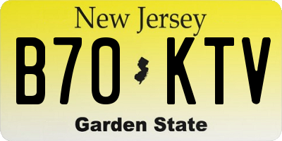 NJ license plate B70KTV