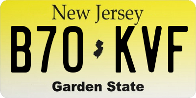 NJ license plate B70KVF