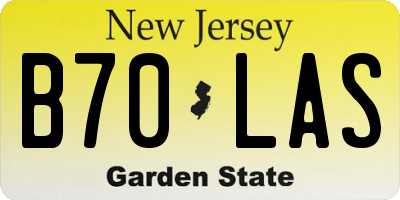 NJ license plate B70LAS