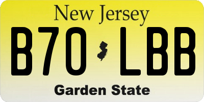 NJ license plate B70LBB