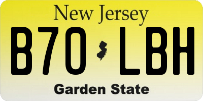 NJ license plate B70LBH