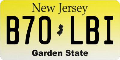NJ license plate B70LBI