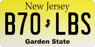 NJ license plate B70LBS