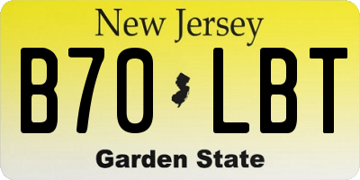 NJ license plate B70LBT