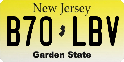 NJ license plate B70LBV