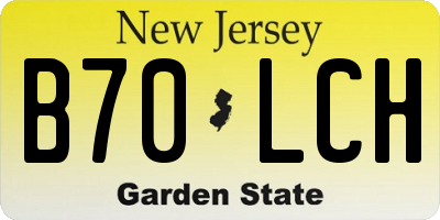 NJ license plate B70LCH