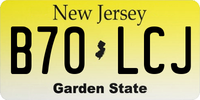NJ license plate B70LCJ