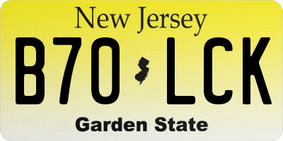NJ license plate B70LCK