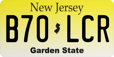 NJ license plate B70LCR