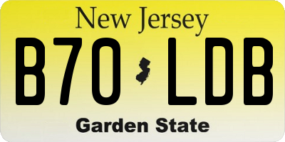 NJ license plate B70LDB