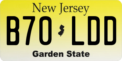 NJ license plate B70LDD