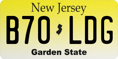 NJ license plate B70LDG