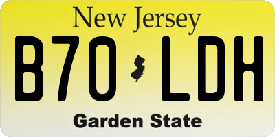 NJ license plate B70LDH