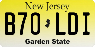 NJ license plate B70LDI