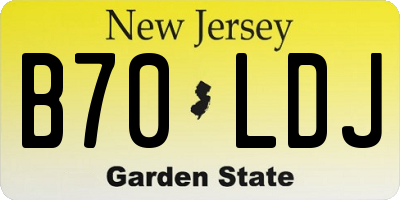 NJ license plate B70LDJ