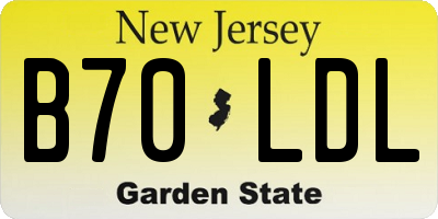 NJ license plate B70LDL