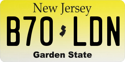 NJ license plate B70LDN