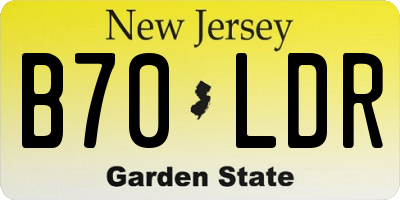 NJ license plate B70LDR