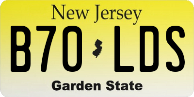 NJ license plate B70LDS
