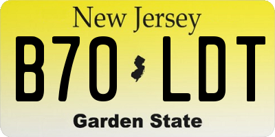 NJ license plate B70LDT