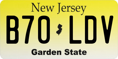 NJ license plate B70LDV
