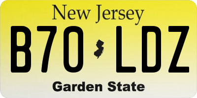 NJ license plate B70LDZ