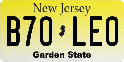 NJ license plate B70LEO