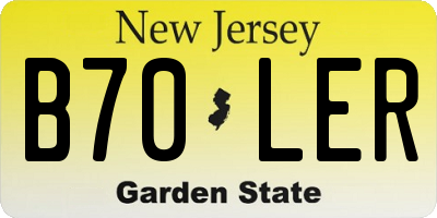 NJ license plate B70LER
