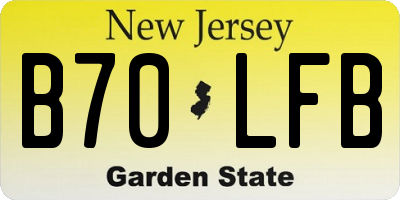 NJ license plate B70LFB