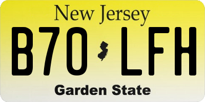 NJ license plate B70LFH