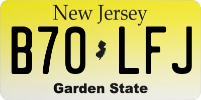 NJ license plate B70LFJ